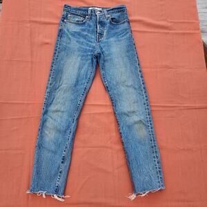 Levi’s Wedgie Icon Fit Ankle Women's Jeans Button Fly Size 24 Classic Streetwear